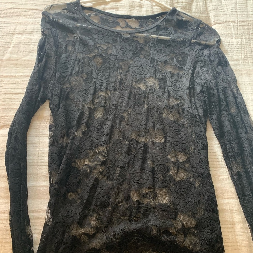 Rose lace shirt